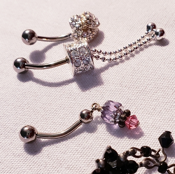 Belly button rings pierced jewelry bundle of 6 - Picture 10 of 14